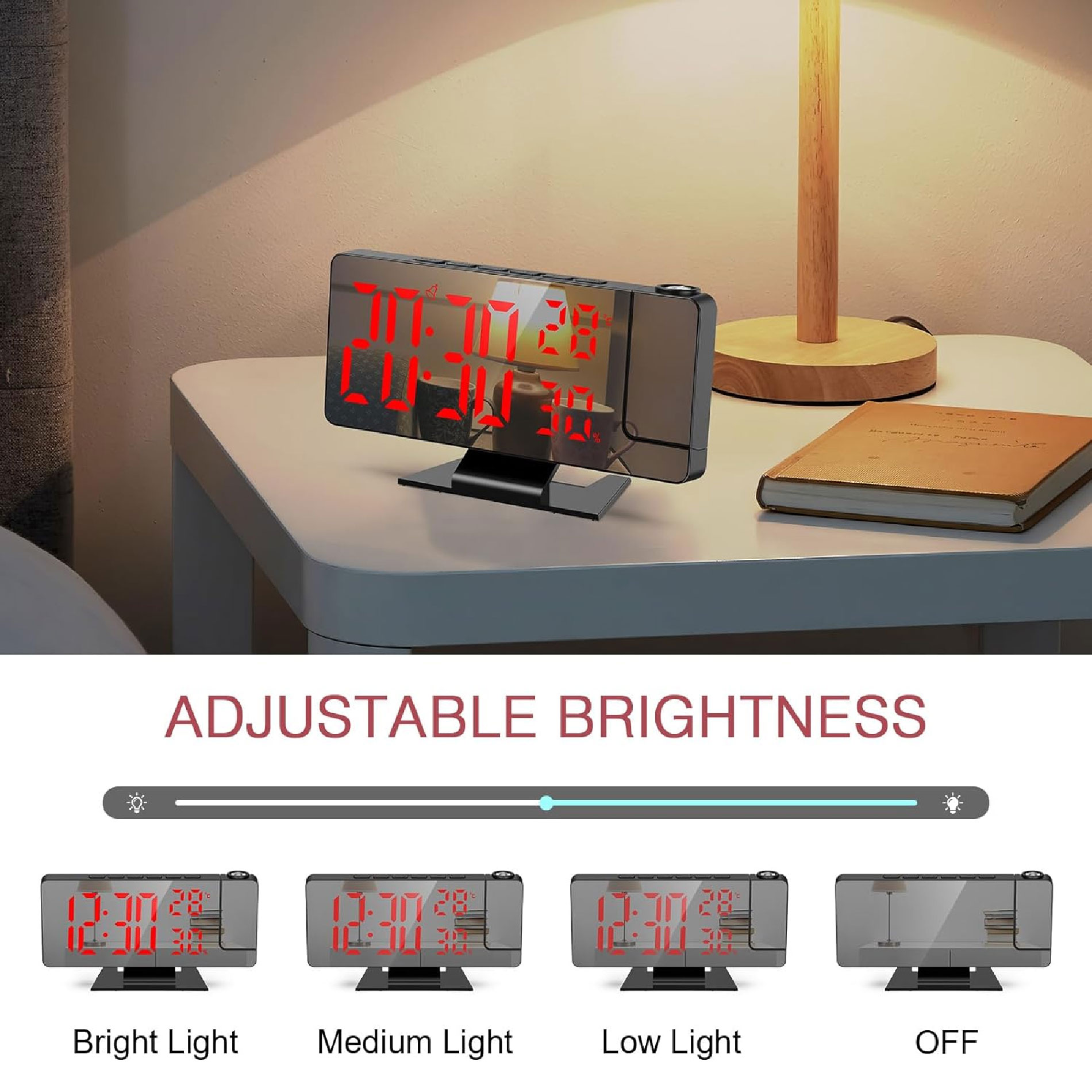 Miniatura 6 de Reloj Digital Proyector Despertador